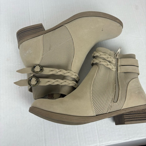 Blowfish tan sueded ankle boots with braided strap accents-Woman’s 8.5 - Picture 11 of 11